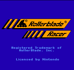 Rollerblade Racer (USA) Title Screen